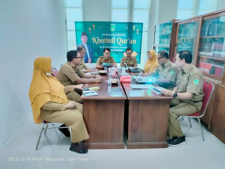  Rapat Pengembangan Pengelolaan Jaringan Dokumentasi dan Informasi Hukum (JDIH) Kabupaten Pasuruan, Senin 18 Desember 2023